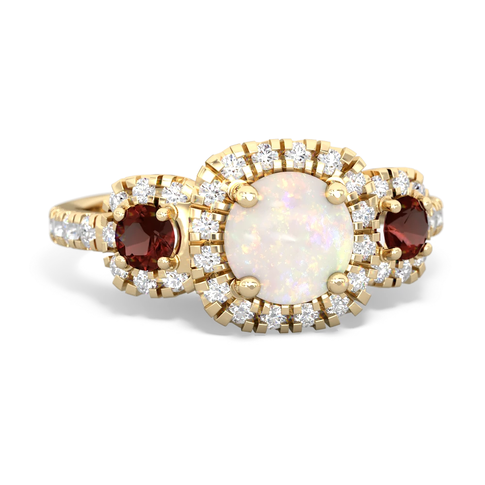 Opal Regal Halo 14K Yellow Gold ring R5350