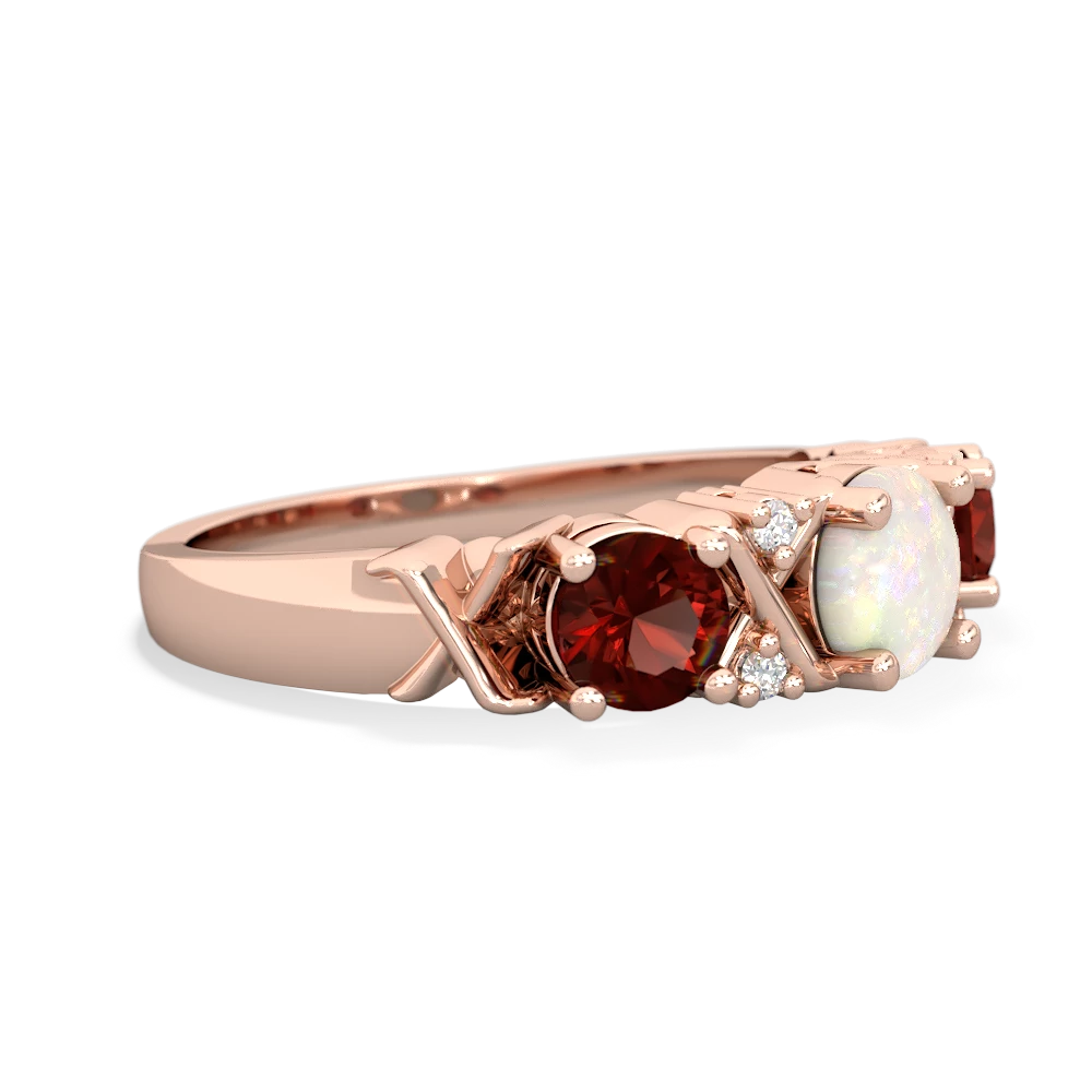 Opal Hugs And Kisses 14K Rose Gold ring R5016