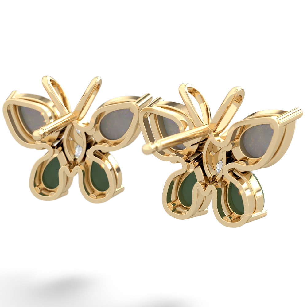 Opal Butterfly 14K Yellow Gold earrings E2215