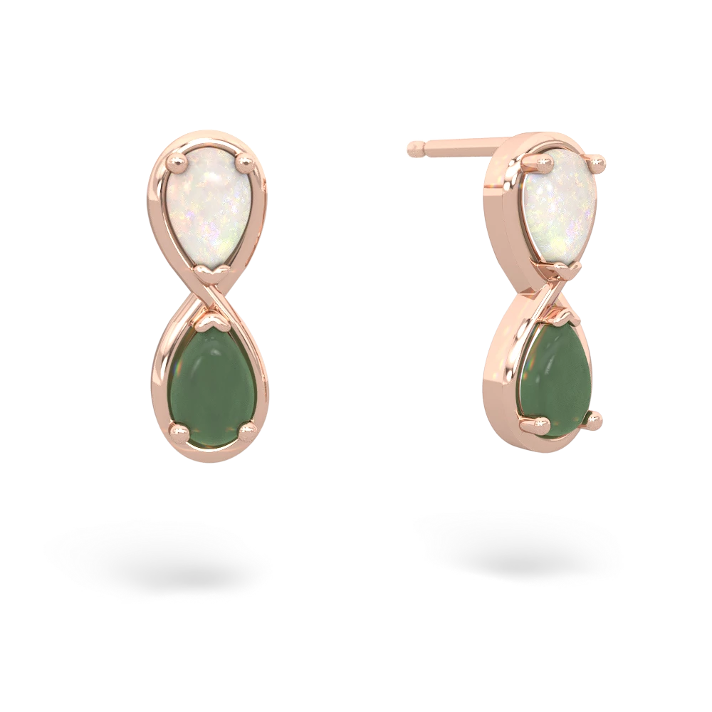 Opal Infinity 14K Rose Gold earrings E5050