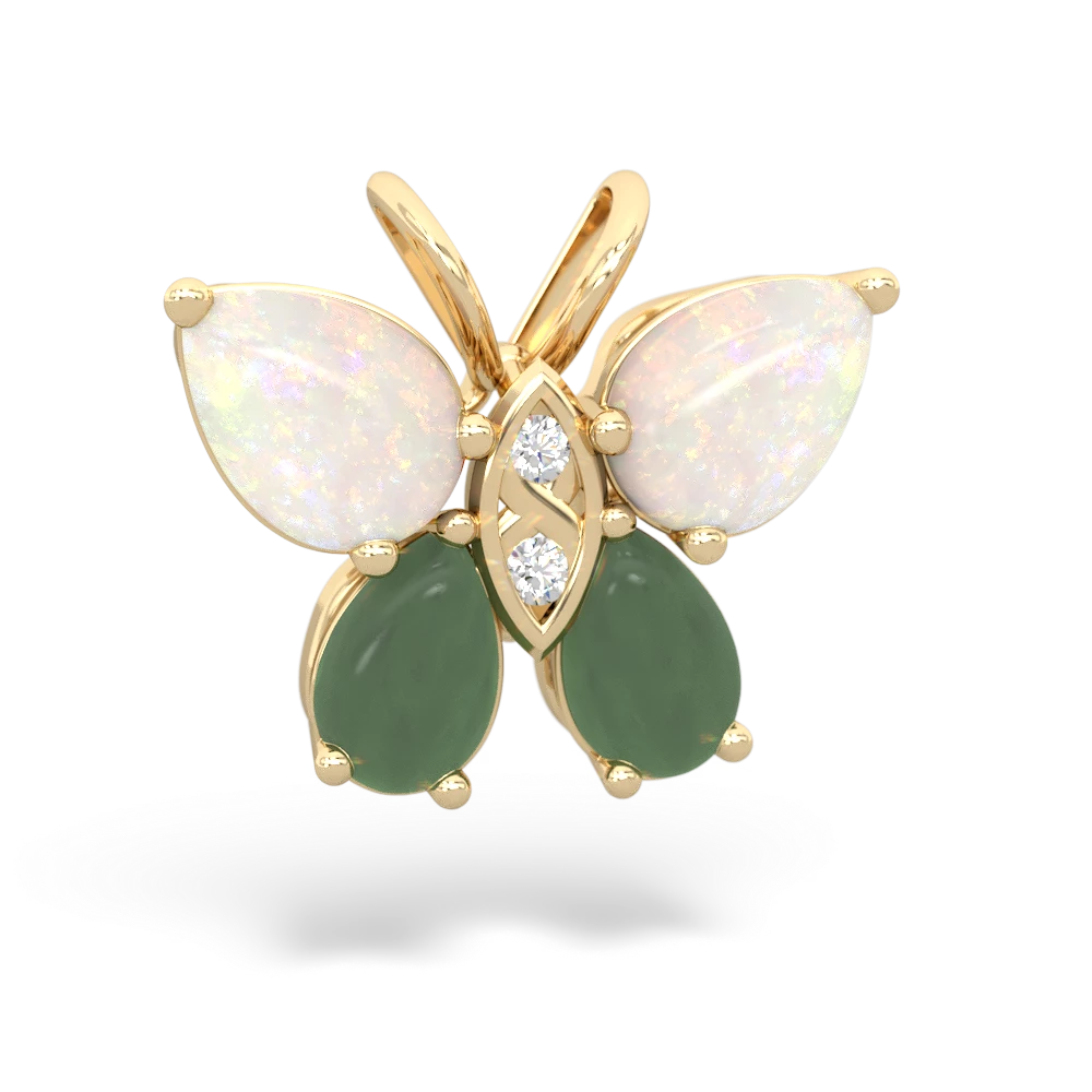 Opal Butterfly 14K Yellow Gold pendant P2215
