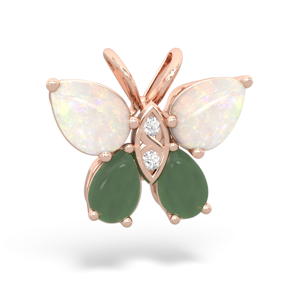 Opal Butterfly 14K Rose Gold pendant P2215