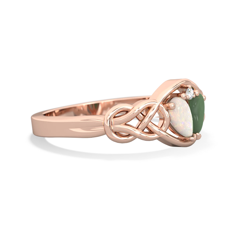 Opal Celtic Love Knot 14K Rose Gold ring R5420