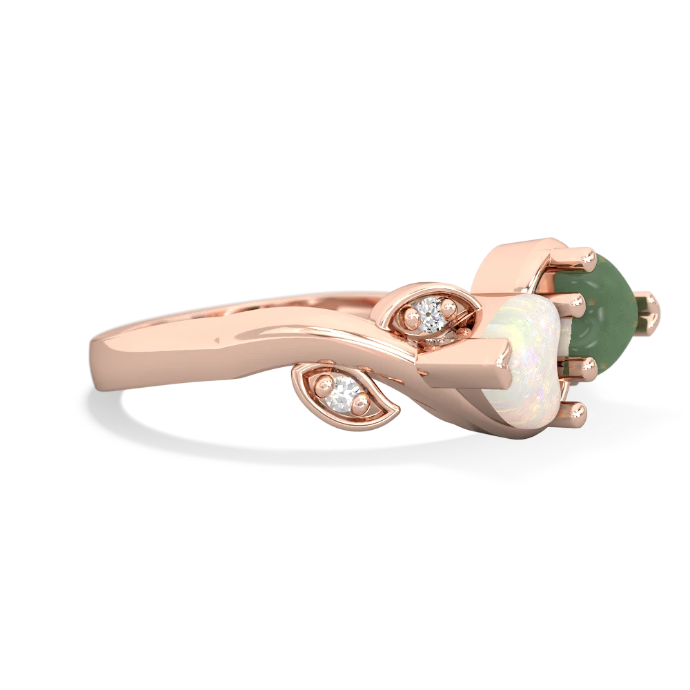 Opal Floral Elegance 14K Rose Gold ring R5790