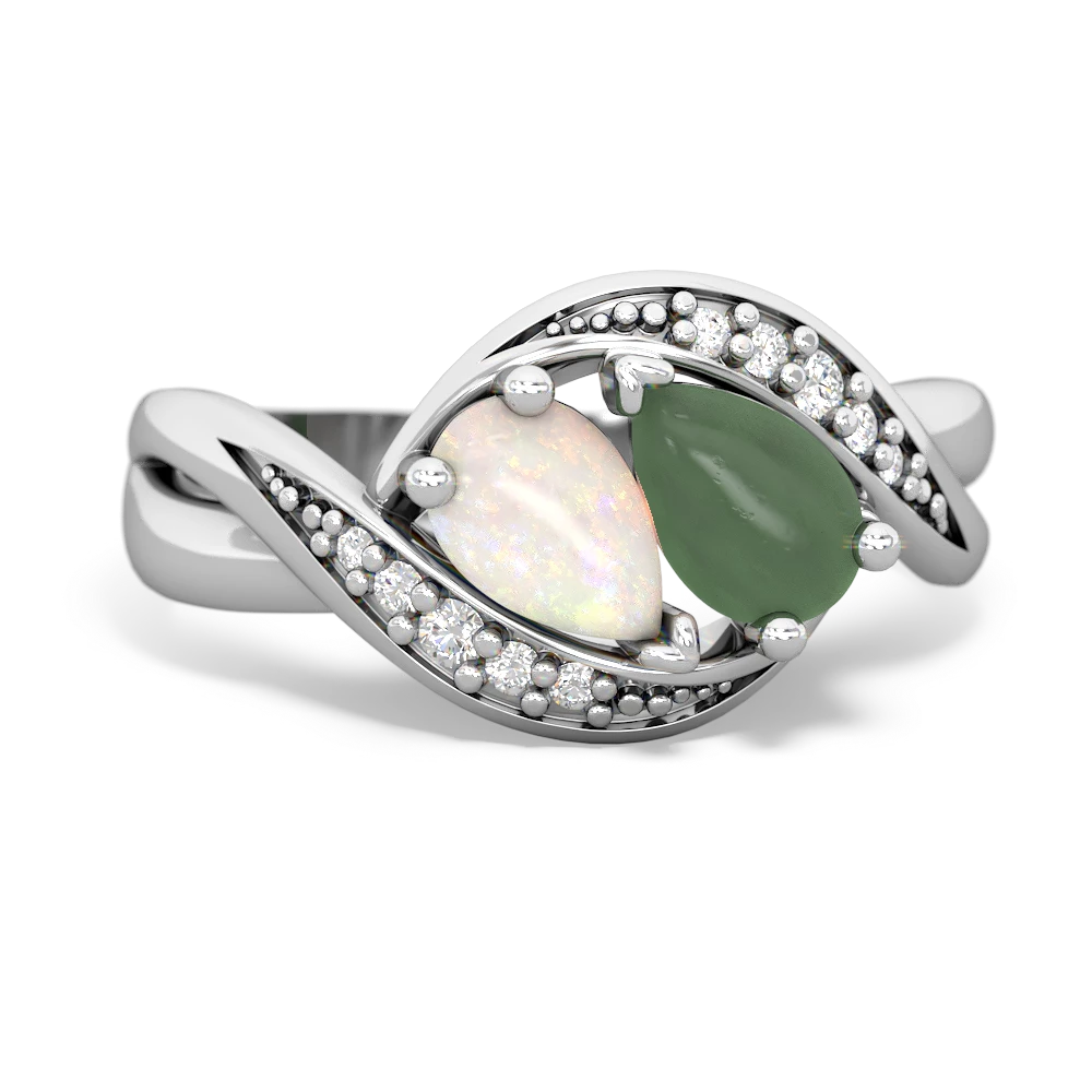 Opal Summer Winds 14K White Gold ring R5342