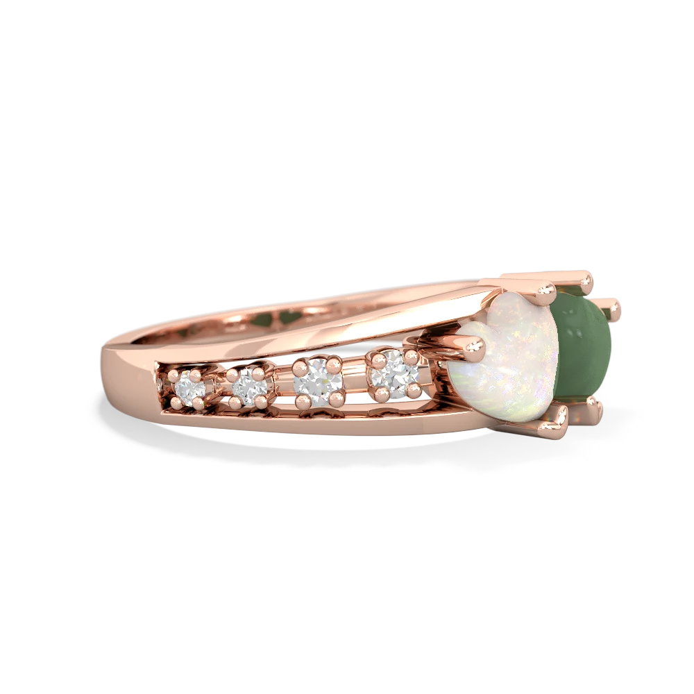 Opal Heart To Heart 14K Rose Gold ring R3342