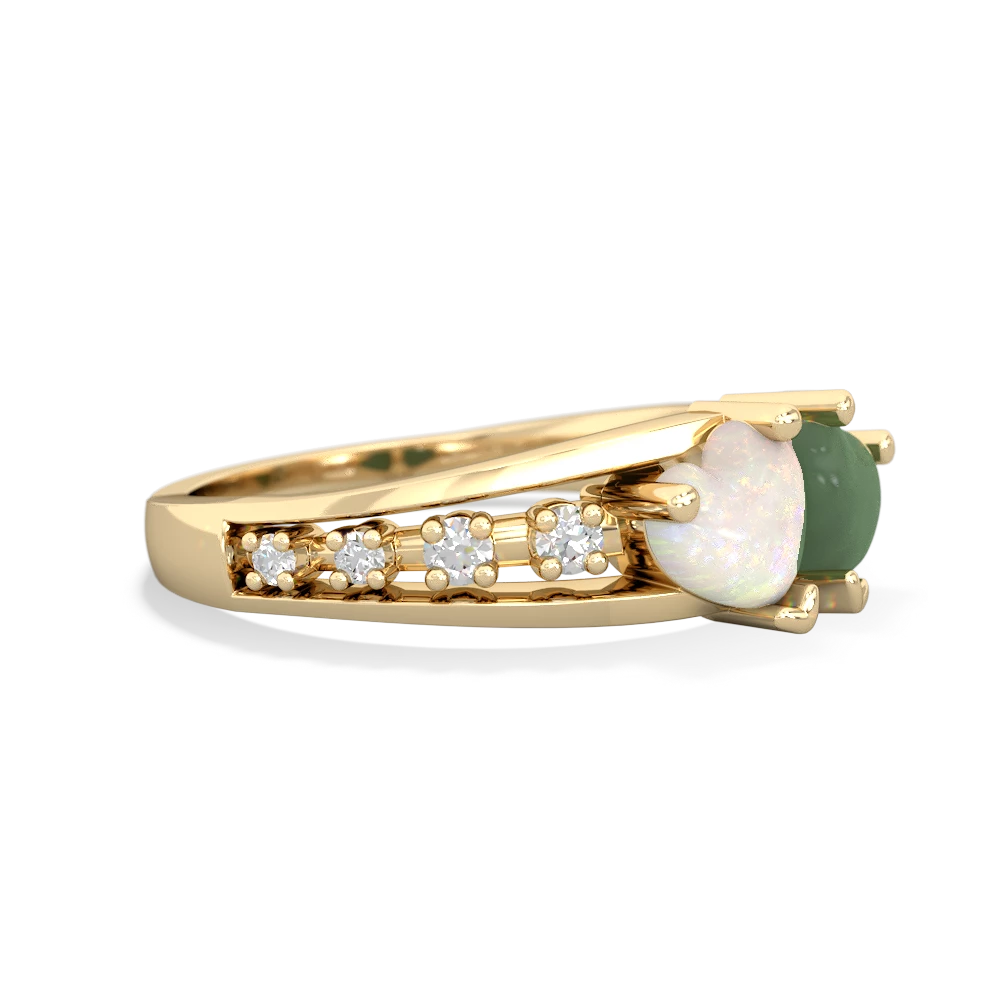 Opal Heart To Heart 14K Yellow Gold ring R3342