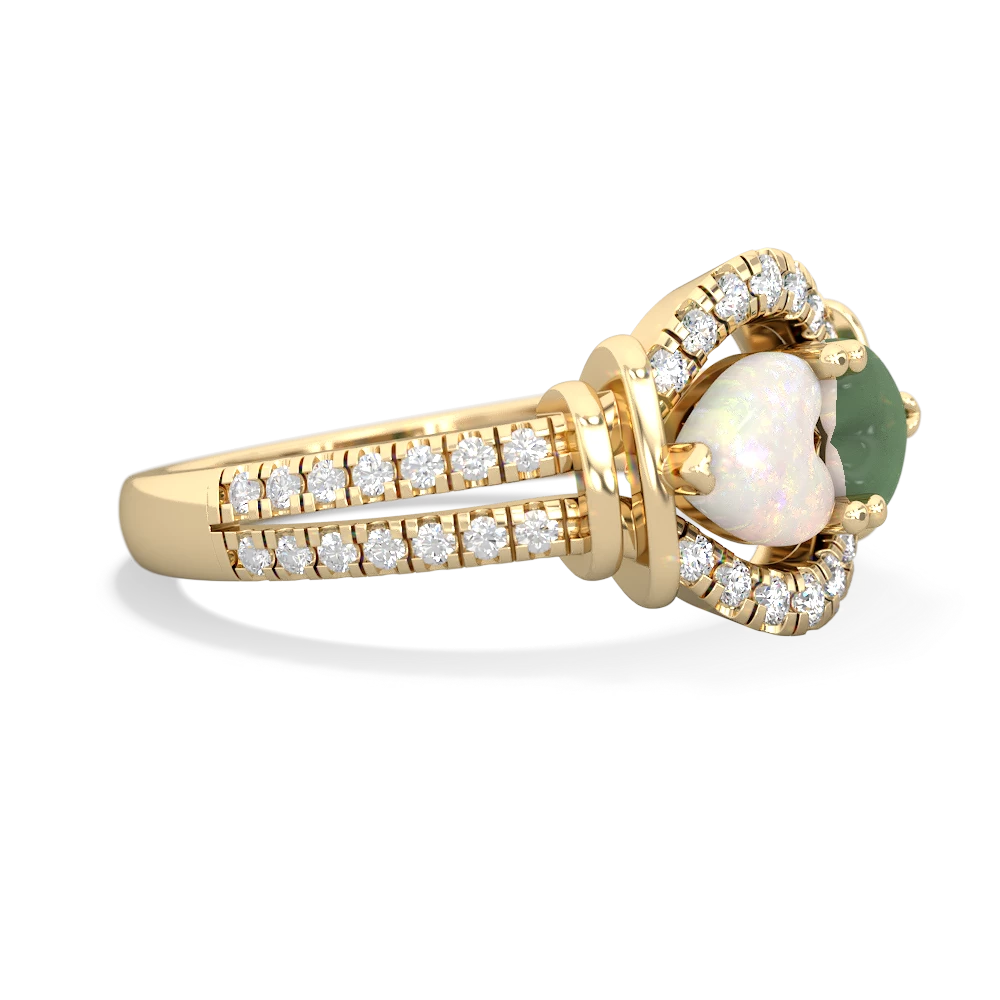 Opal Art-Deco Keepsake 14K Yellow Gold ring R5630