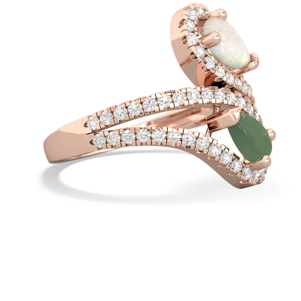 Opal Diamond Dazzler 14K Rose Gold ring R3000