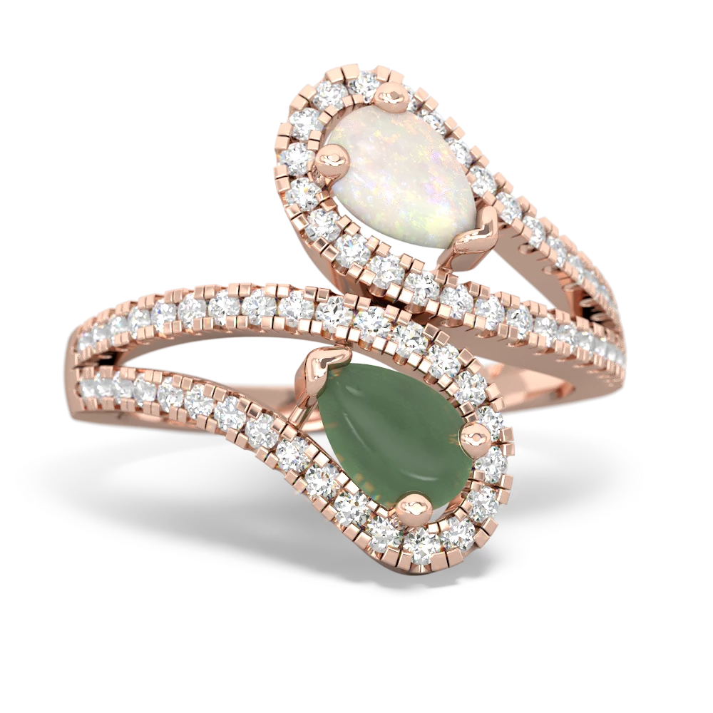 Opal Diamond Dazzler 14K Rose Gold ring R3000