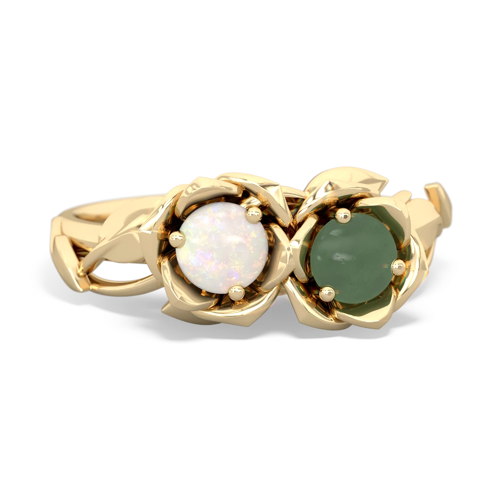 Opal Rose Garden 14K Yellow Gold ring R5510