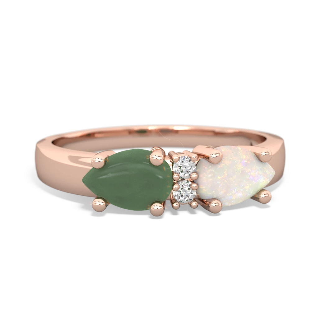 Opal Pear Bowtie 14K Rose Gold ring R0865