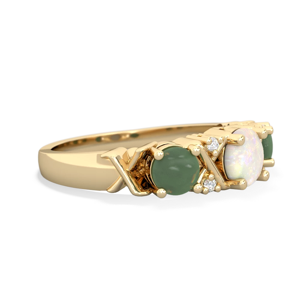 Opal Hugs And Kisses 14K Yellow Gold ring R5016