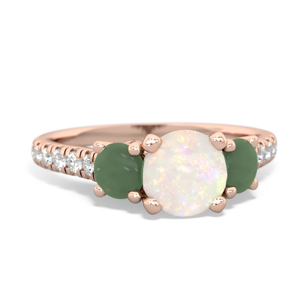 Opal Pave Trellis 14K Rose Gold ring R5500