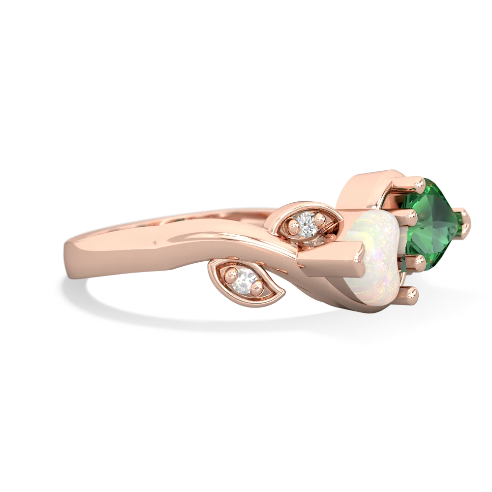 Opal Floral Elegance 14K Rose Gold ring R5790