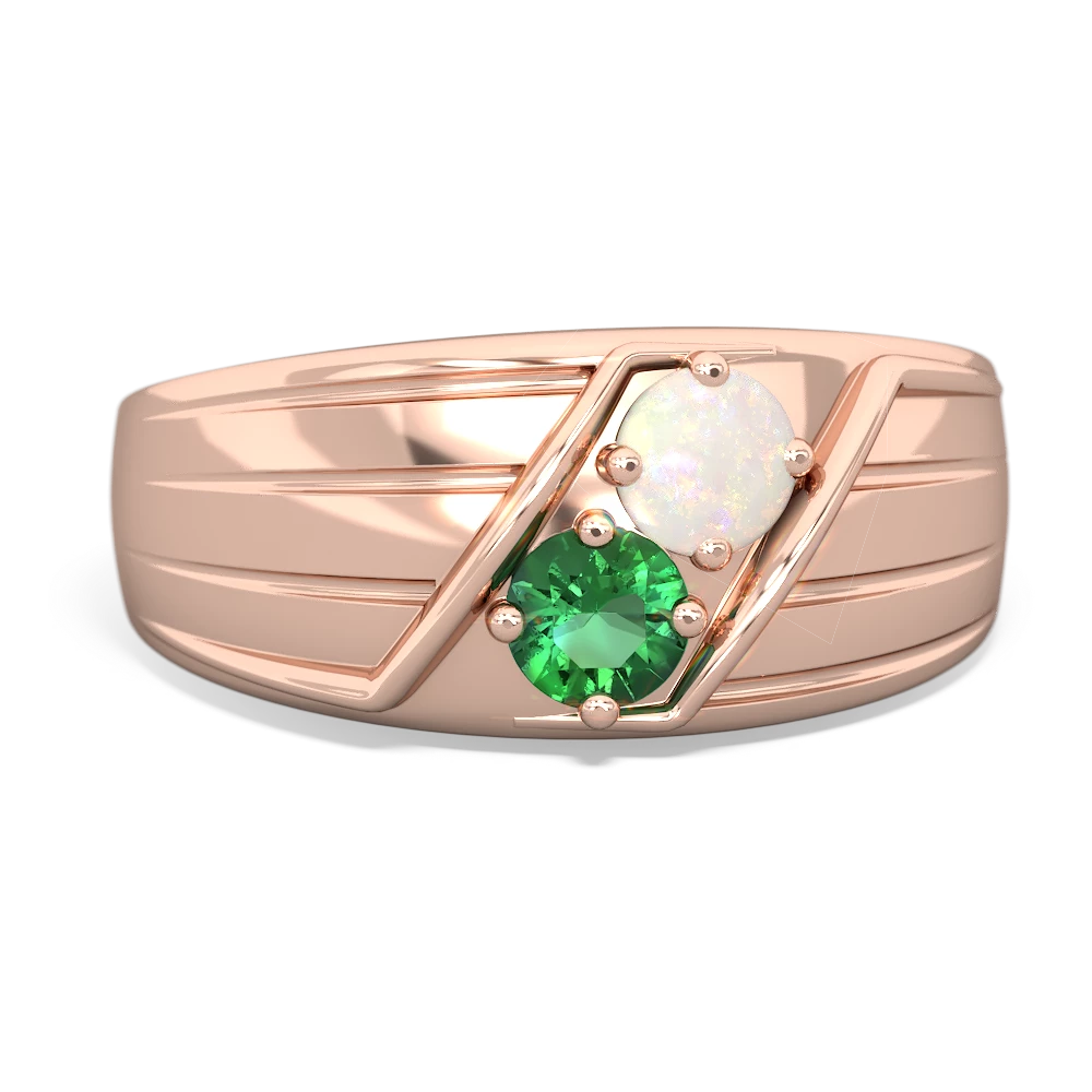 Opal Men's Streamline 14K Rose Gold ring R0460