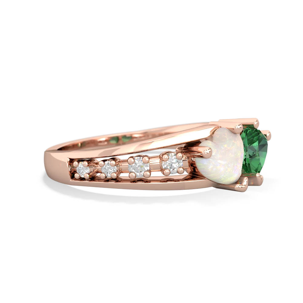 Opal Heart To Heart 14K Rose Gold ring R3342