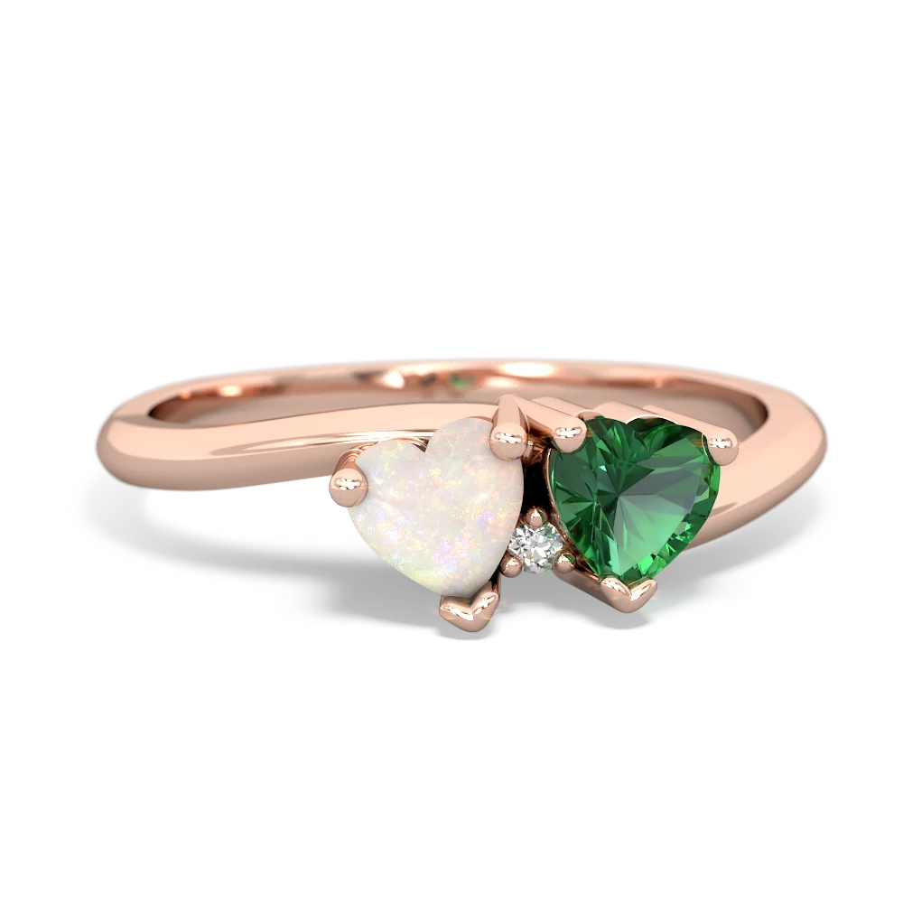 Opal Sweethearts 14K Rose Gold ring R5260