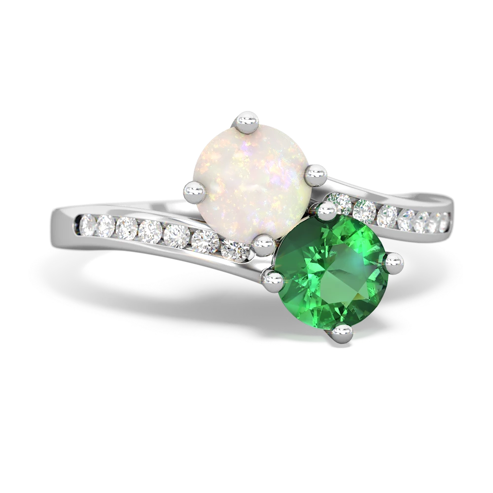 Channel set opal ring sale