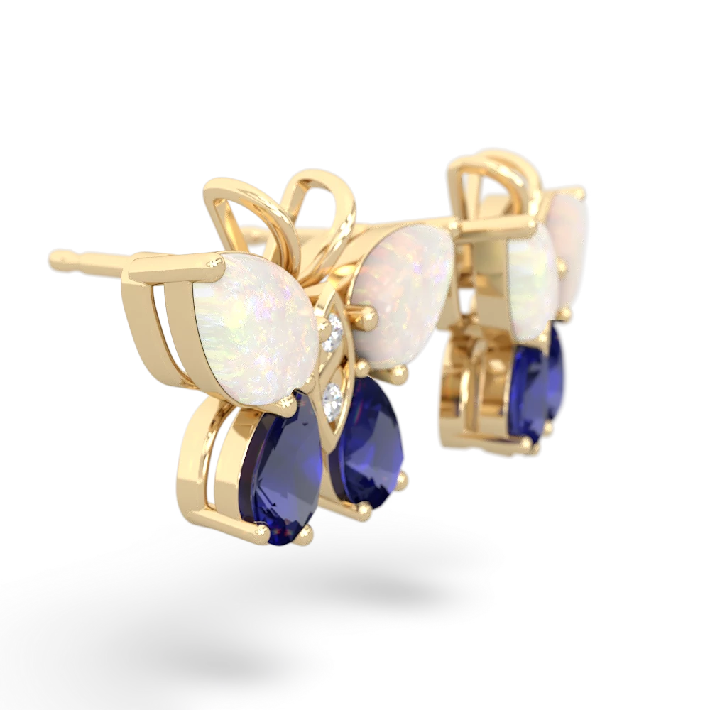 Opal Butterfly 14K Yellow Gold earrings E2215