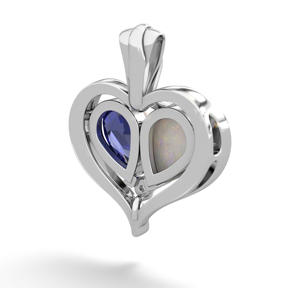 Opal Two Become One 14K White Gold pendant P5330