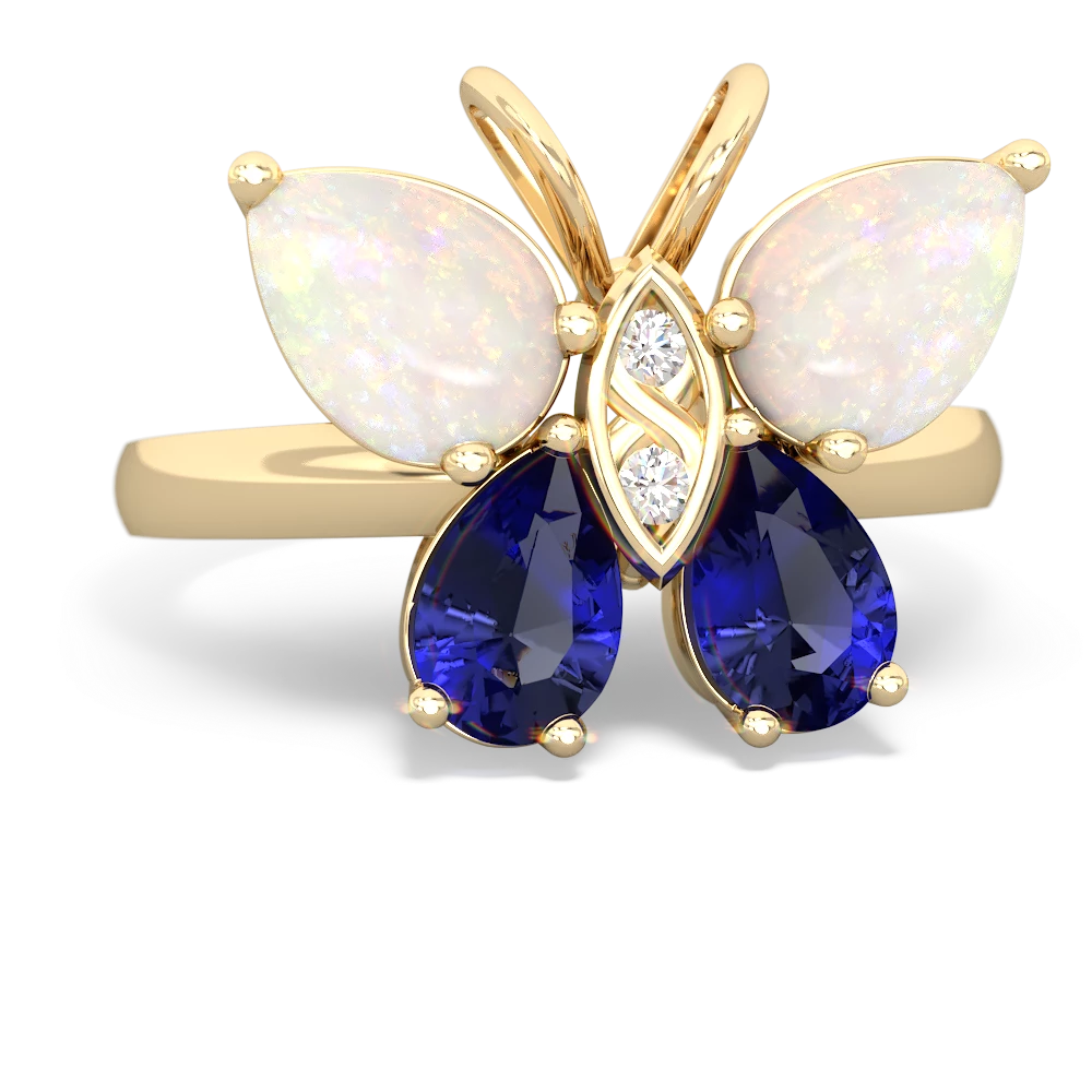 Opal Butterfly 14K Yellow Gold ring R2215