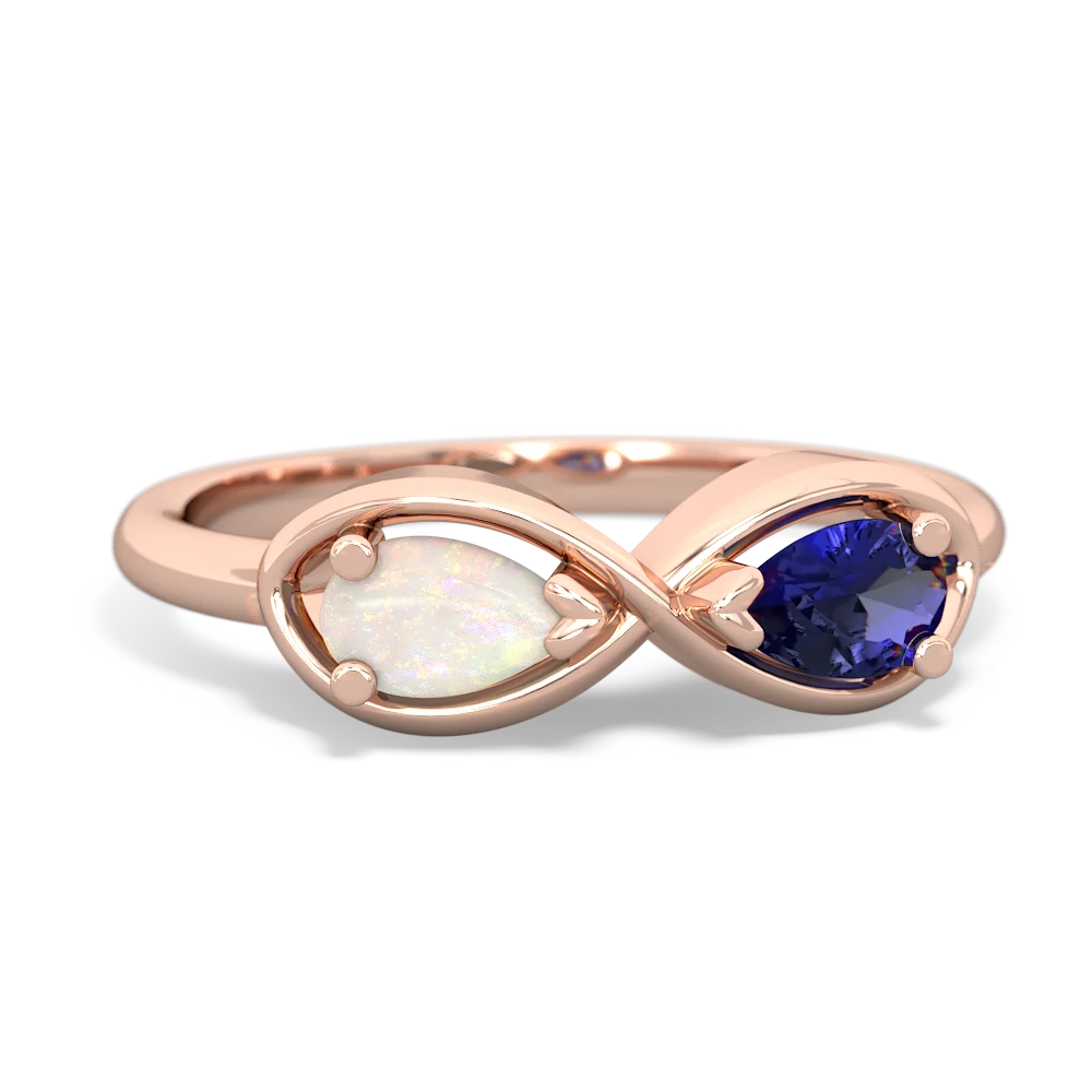 Opal Infinity 14K Rose Gold ring R5050