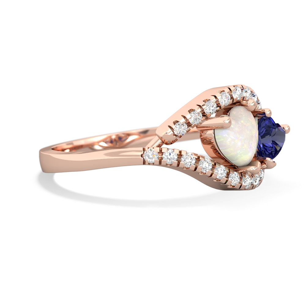 Opal Mother And Child 14K Rose Gold ring R3010