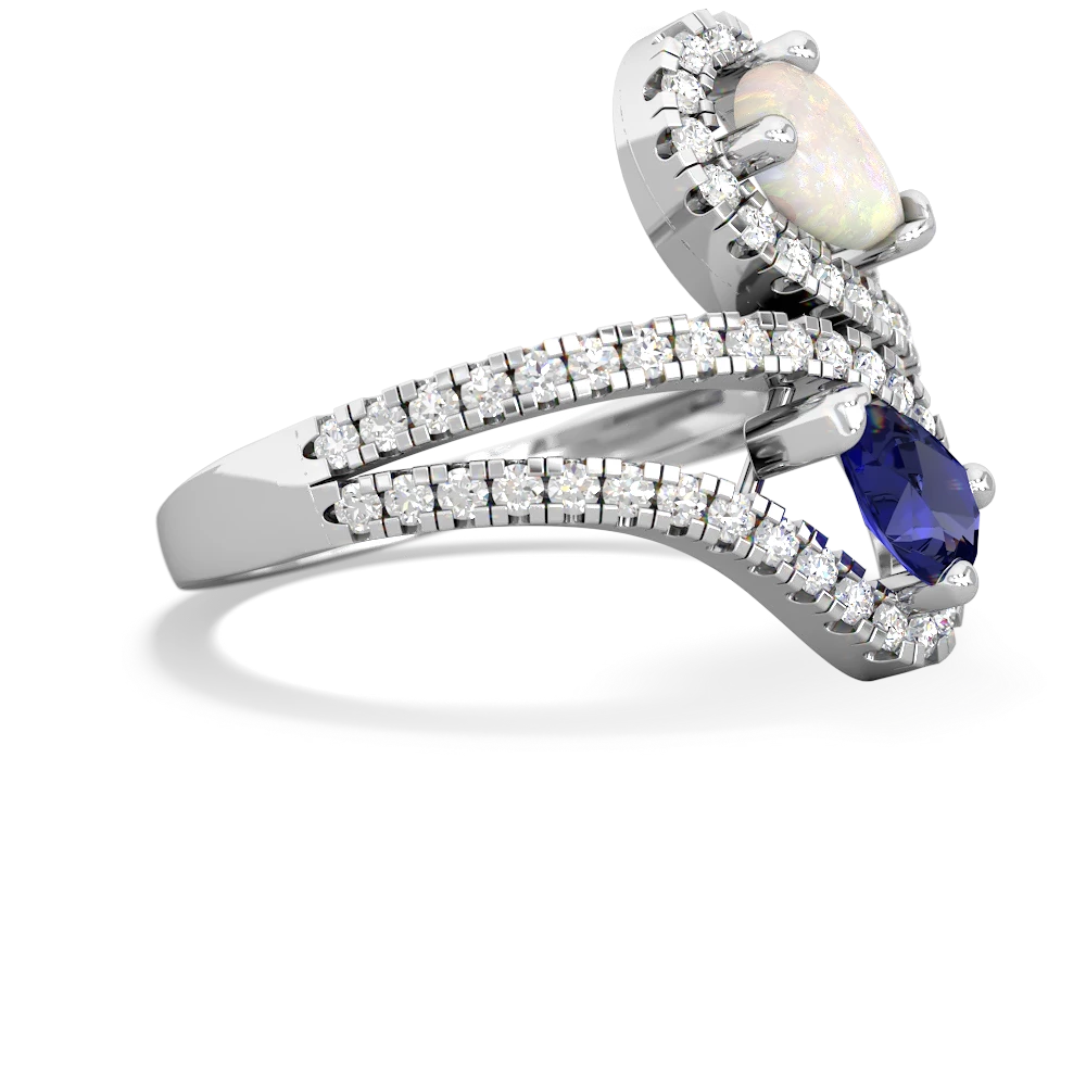 Opal Diamond Dazzler 14K White Gold ring R3000