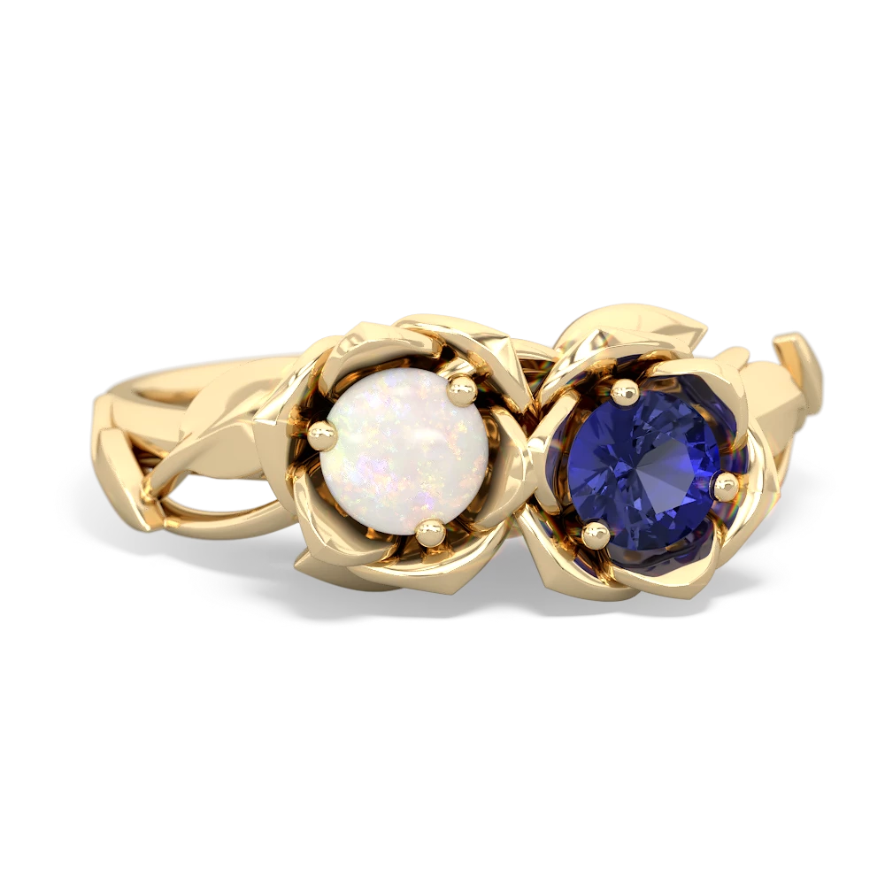 Opal Rose Garden 14K Yellow Gold ring R5510