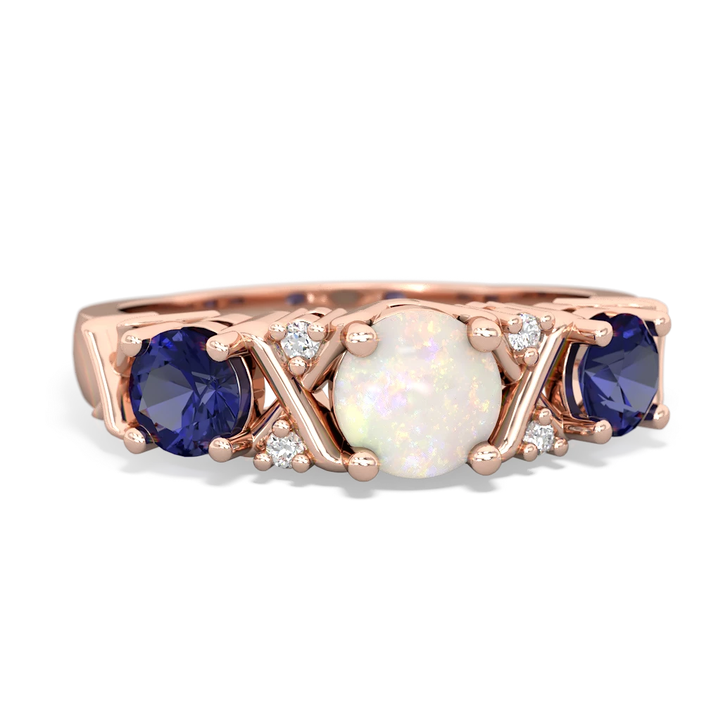 Opal Hugs And Kisses 14K Rose Gold ring R5016