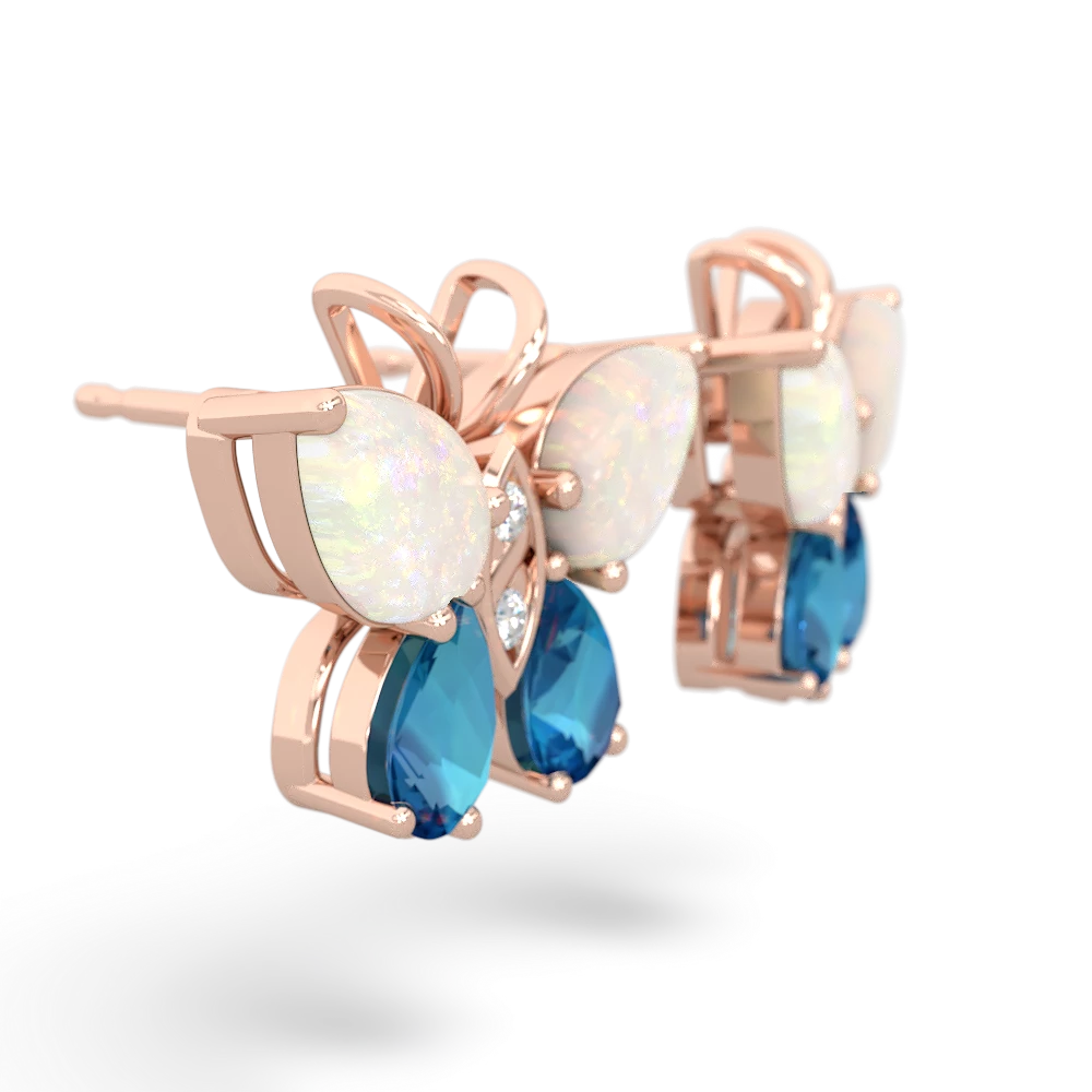 Opal Butterfly 14K Rose Gold earrings E2215