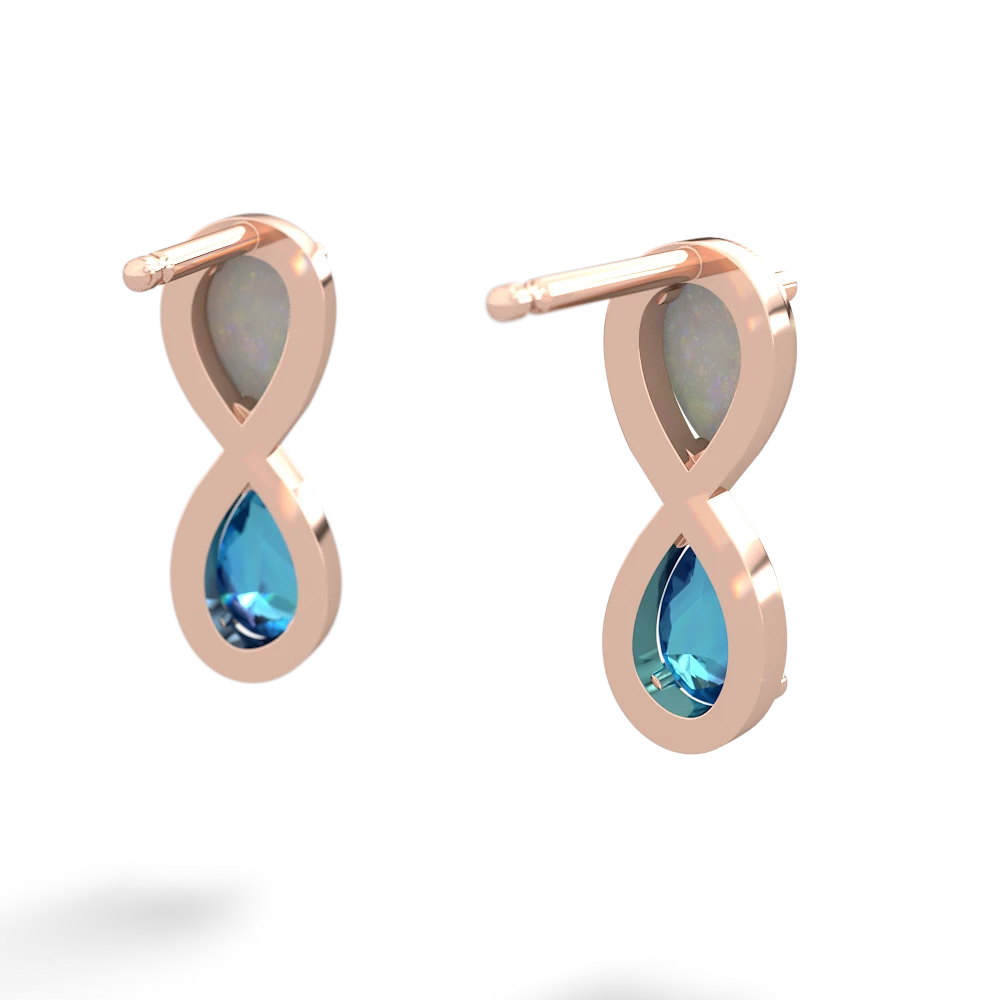 Opal Infinity 14K Rose Gold earrings E5050