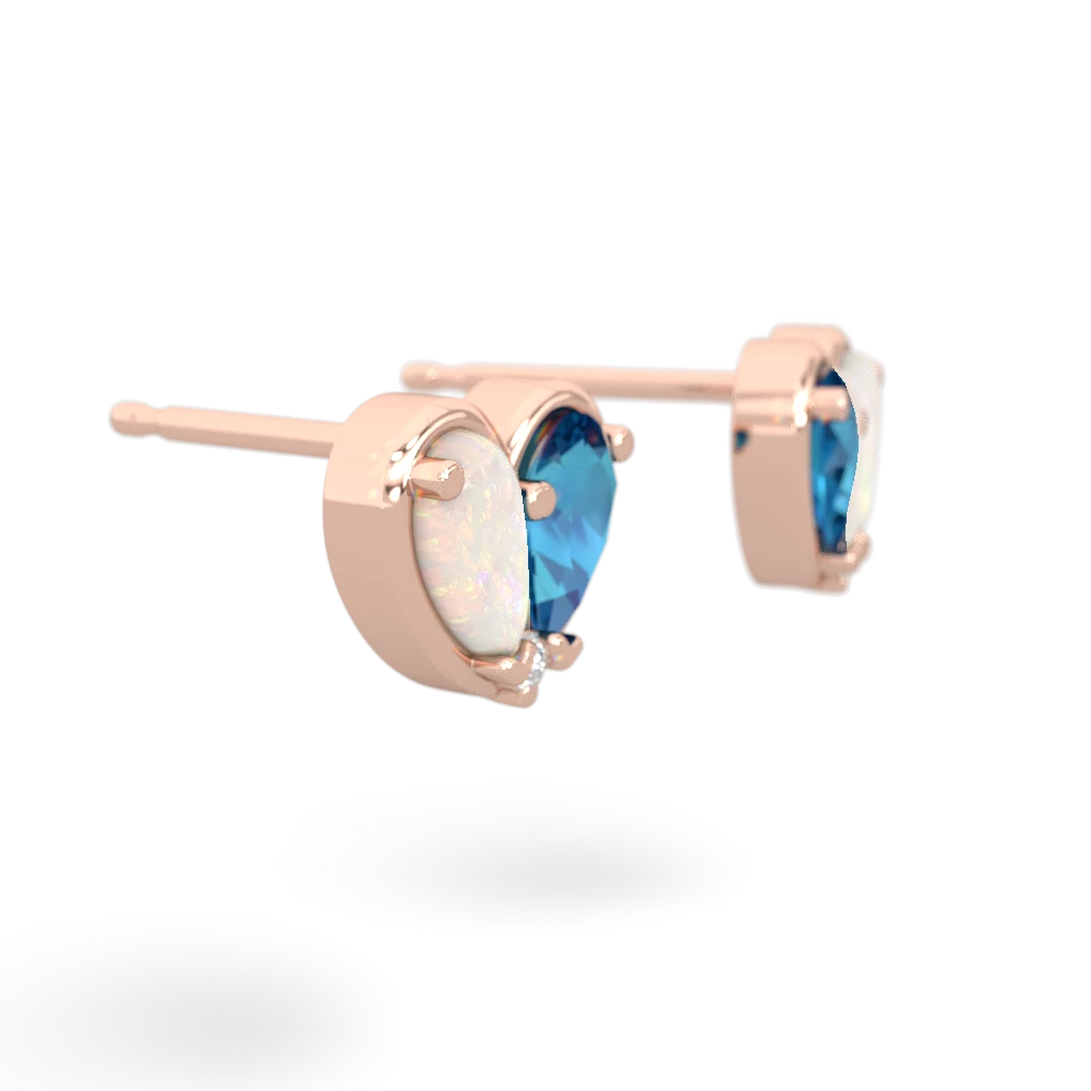 Opal 'Our Heart' 14K Rose Gold earrings E5072