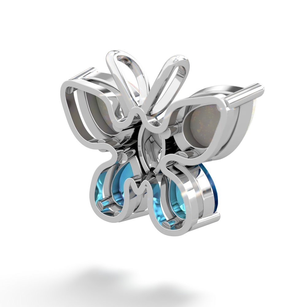 Opal Butterfly 14K White Gold pendant P2215