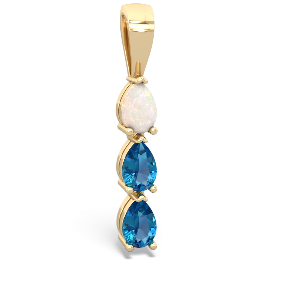 Opal Dew Drops 14K Yellow Gold pendant P2251