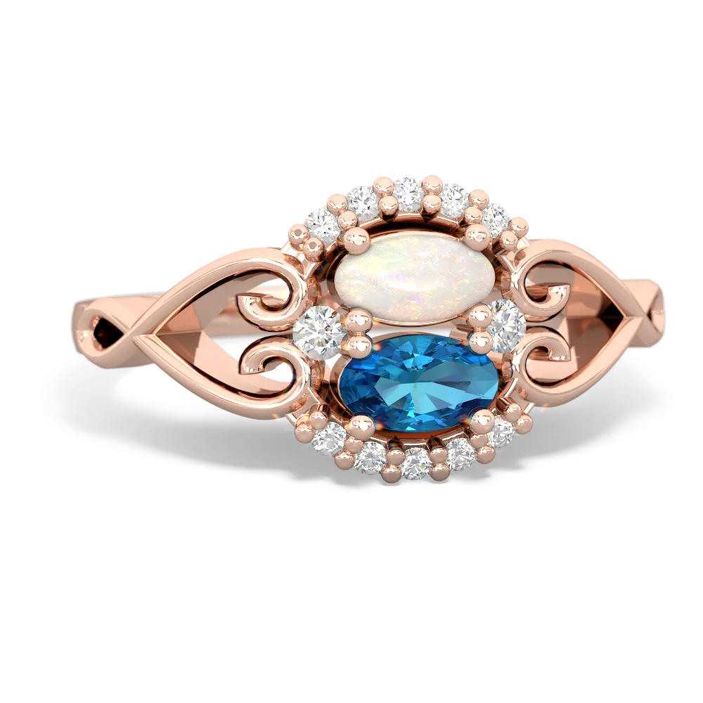 Opal Love Nest 14K Rose Gold ring R5860