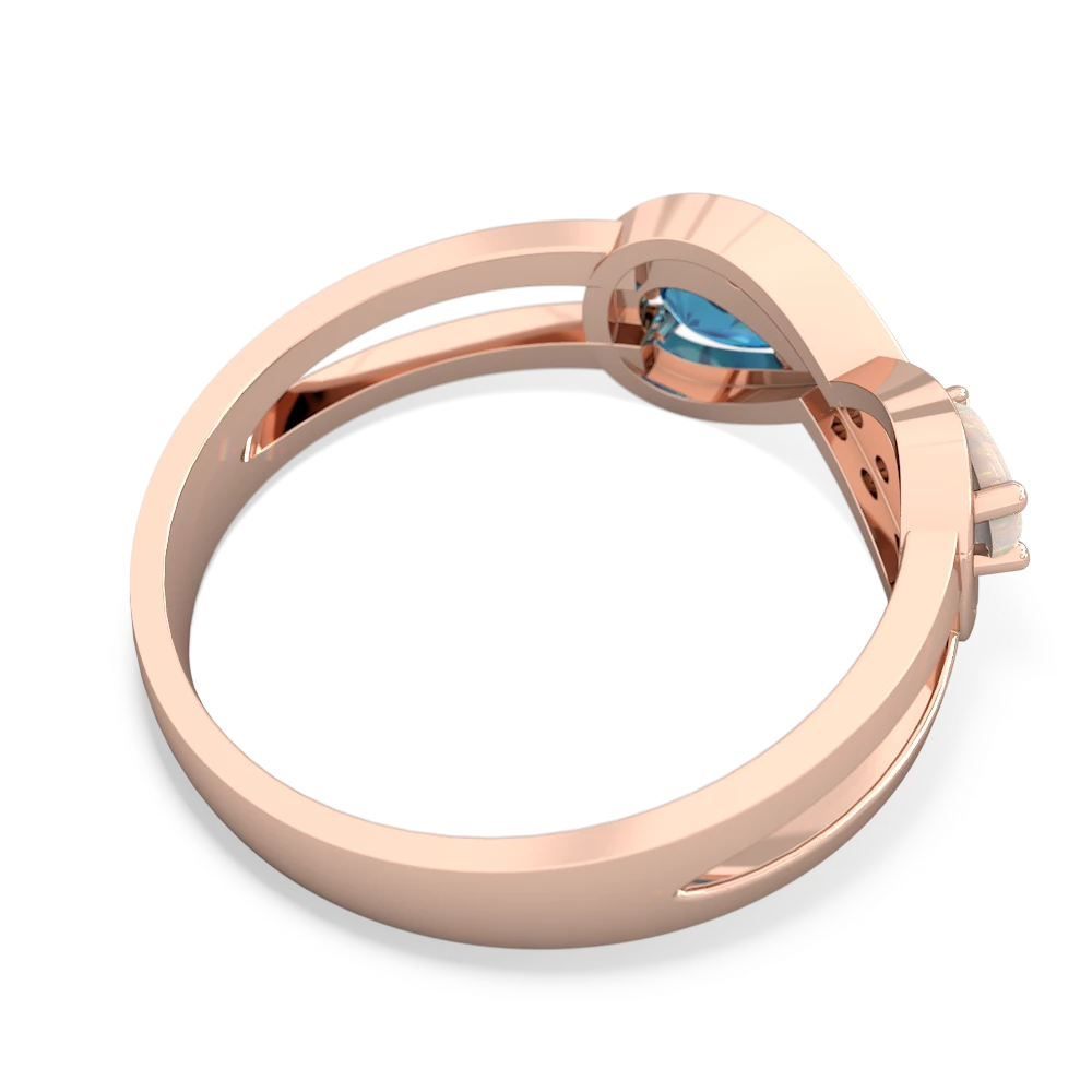 Opal Diamond Infinity 14K Rose Gold ring R5390