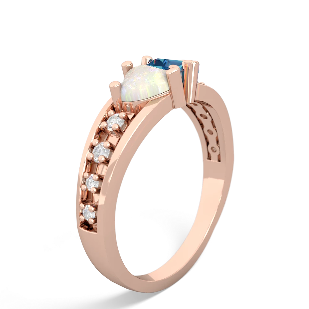 Opal Heart To Heart 14K Rose Gold ring R3342