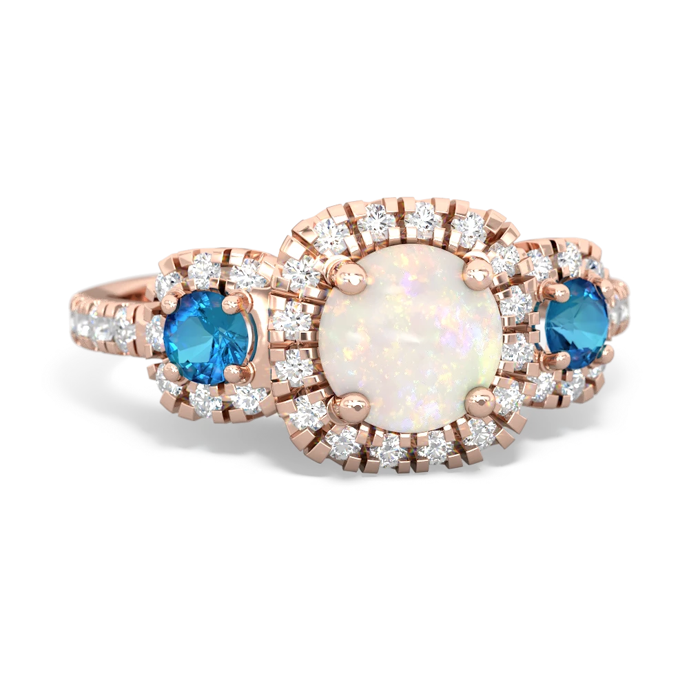 Opal Regal Halo 14K Rose Gold ring R5350