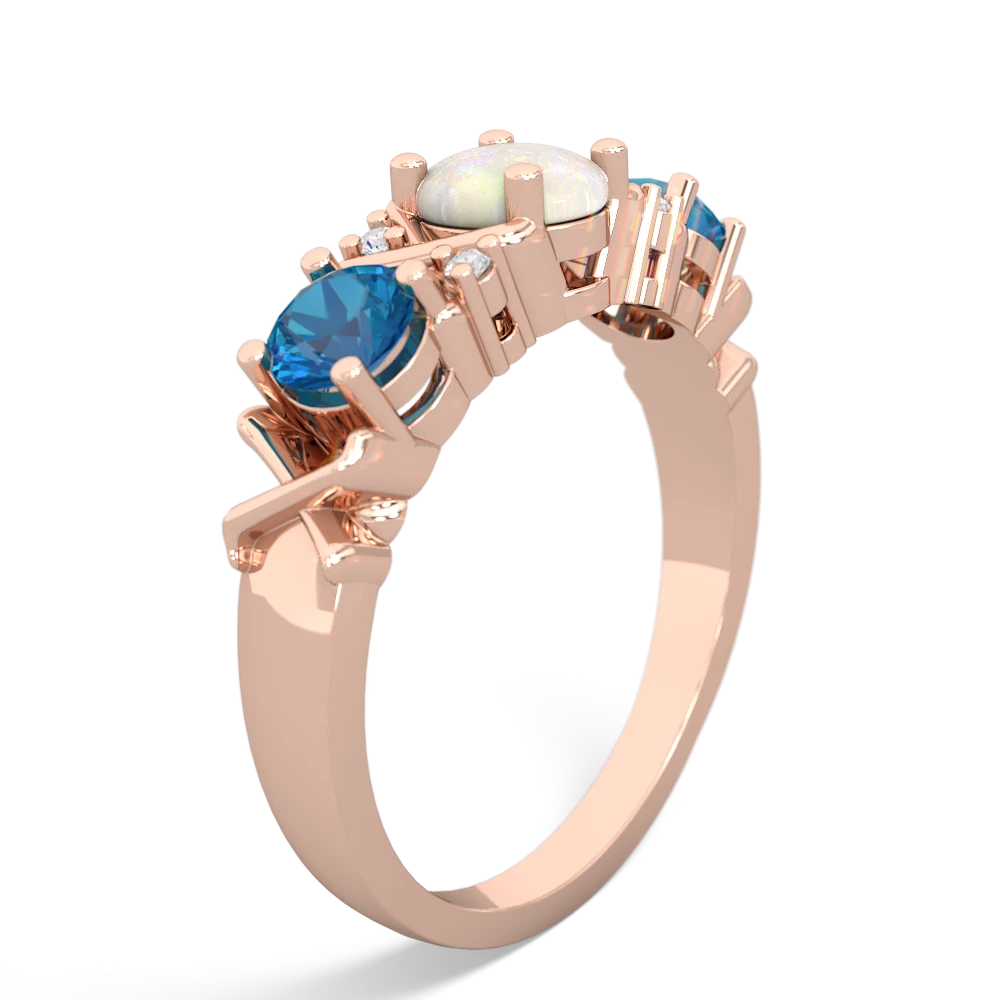 Opal Hugs And Kisses 14K Rose Gold ring R5016