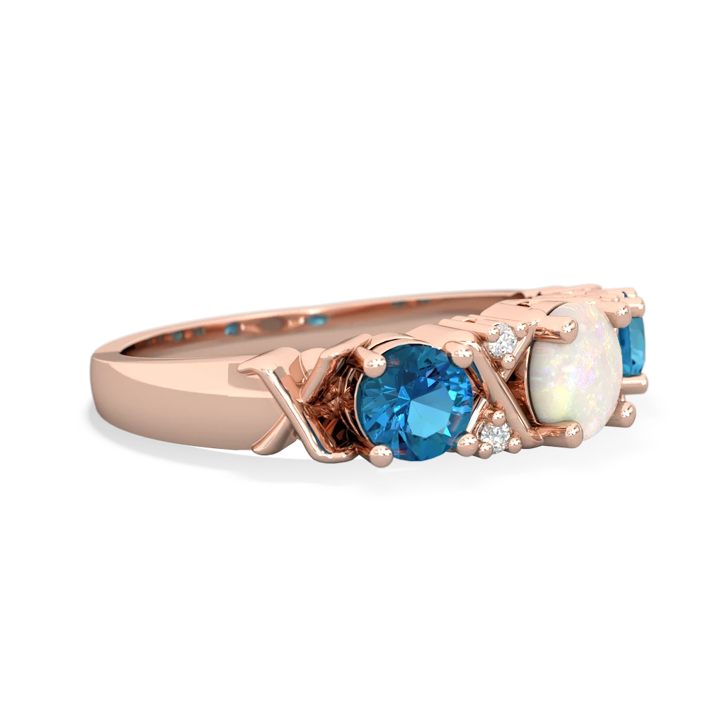 Opal Hugs And Kisses 14K Rose Gold ring R5016