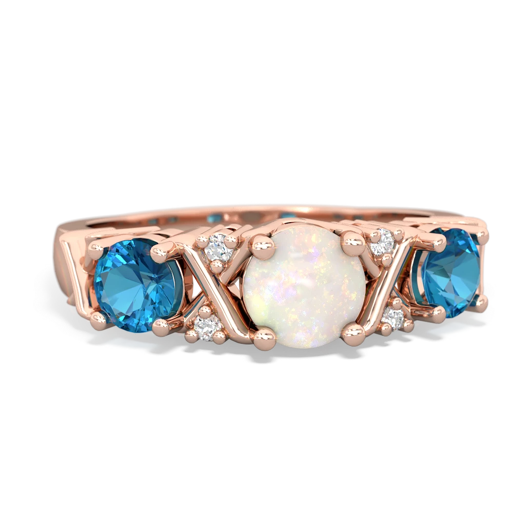 Opal Hugs And Kisses 14K Rose Gold ring R5016