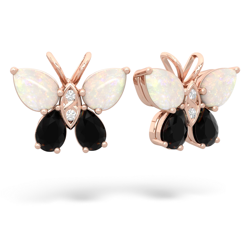 Opal Butterfly 14K Rose Gold earrings E2215