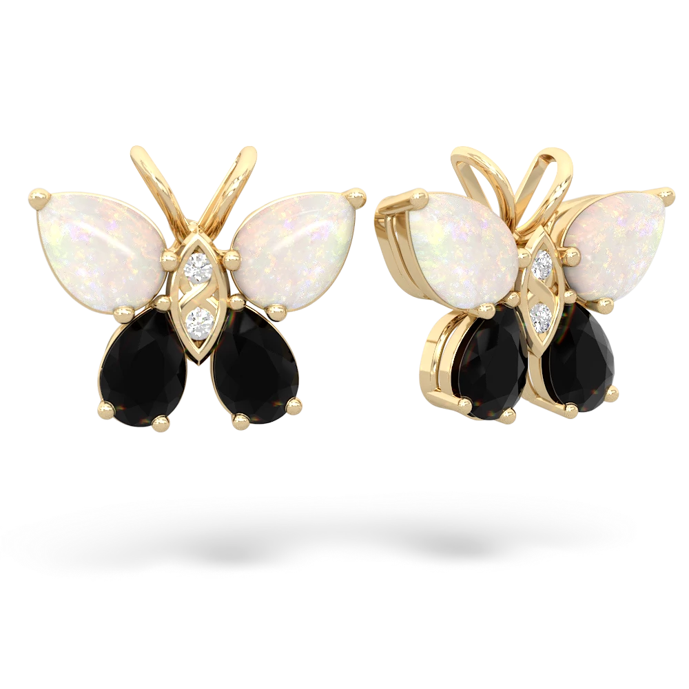 Opal Butterfly 14K Yellow Gold earrings E2215