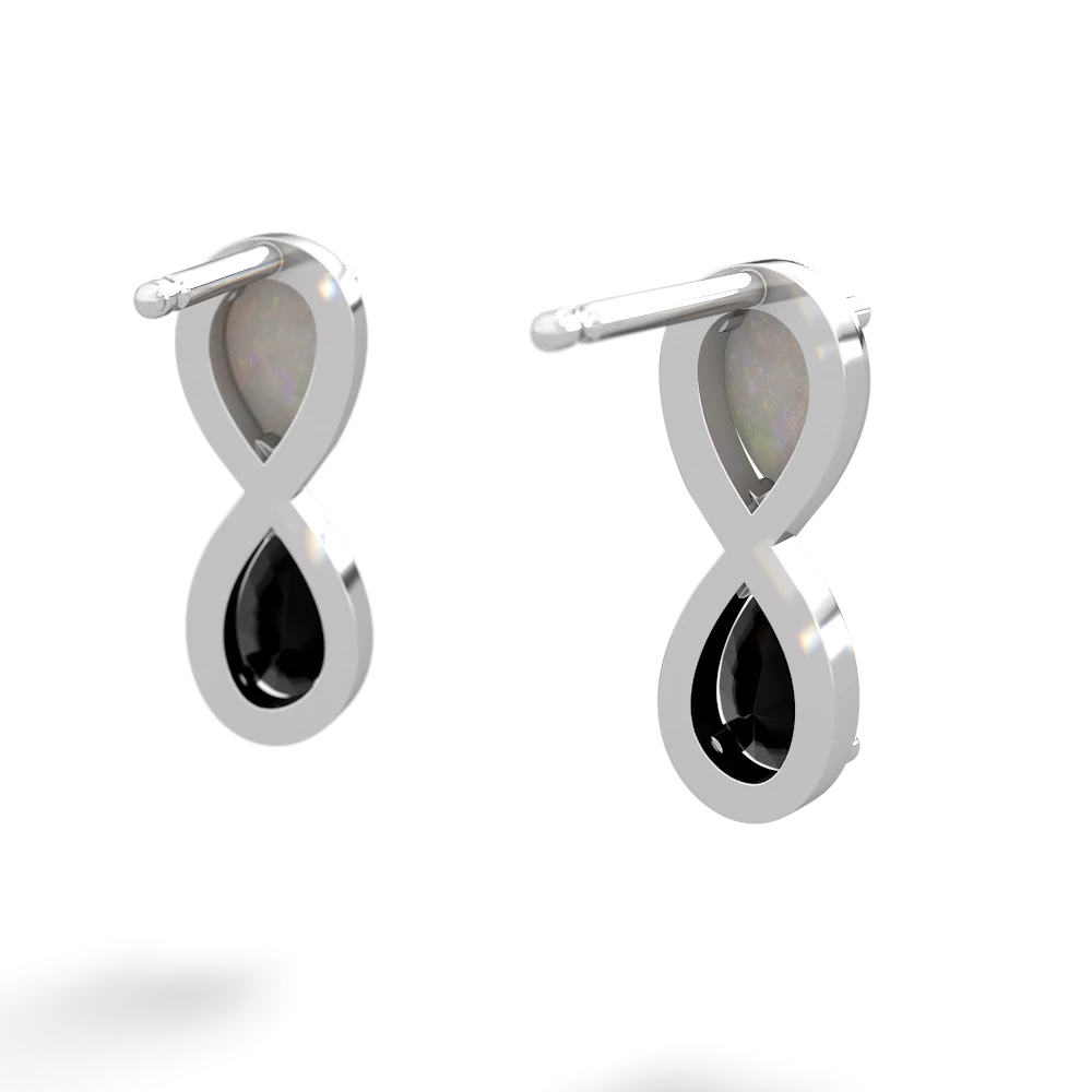 Opal Infinity 14K White Gold earrings E5050