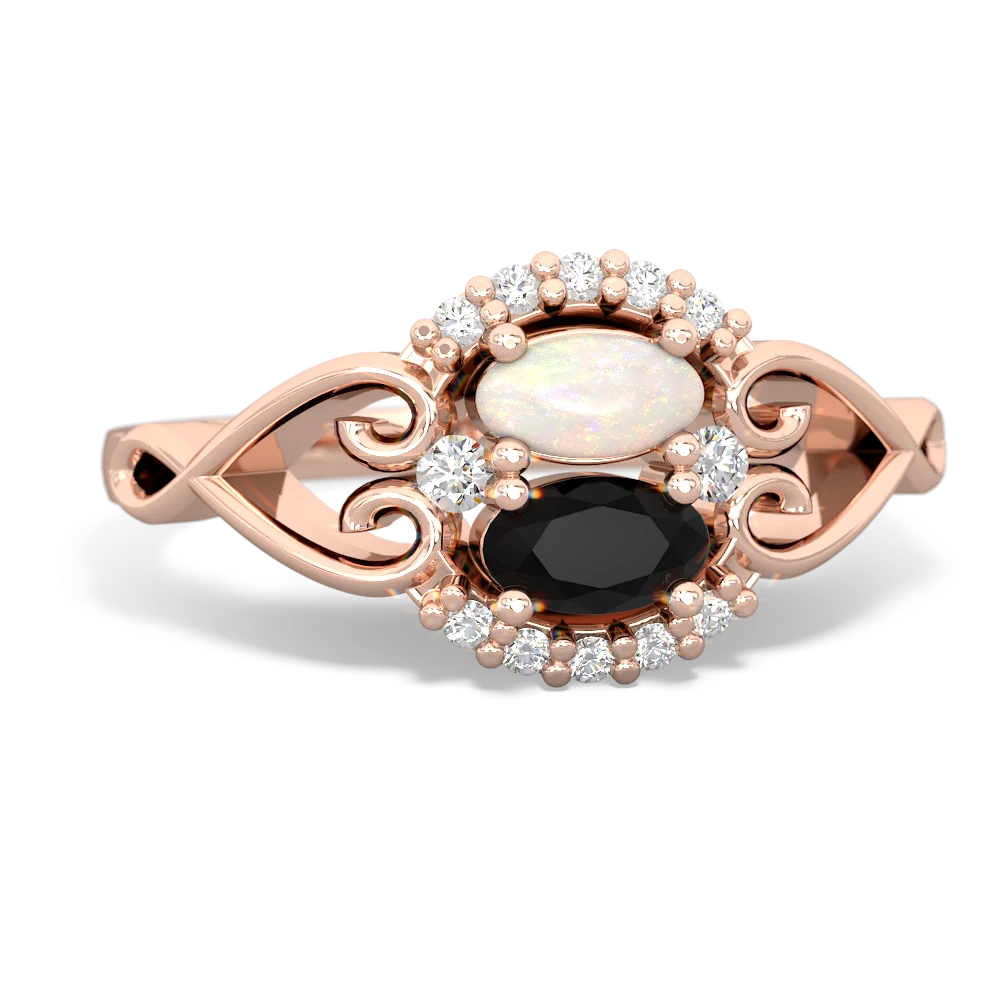 Opal Love Nest 14K Rose Gold ring R5860