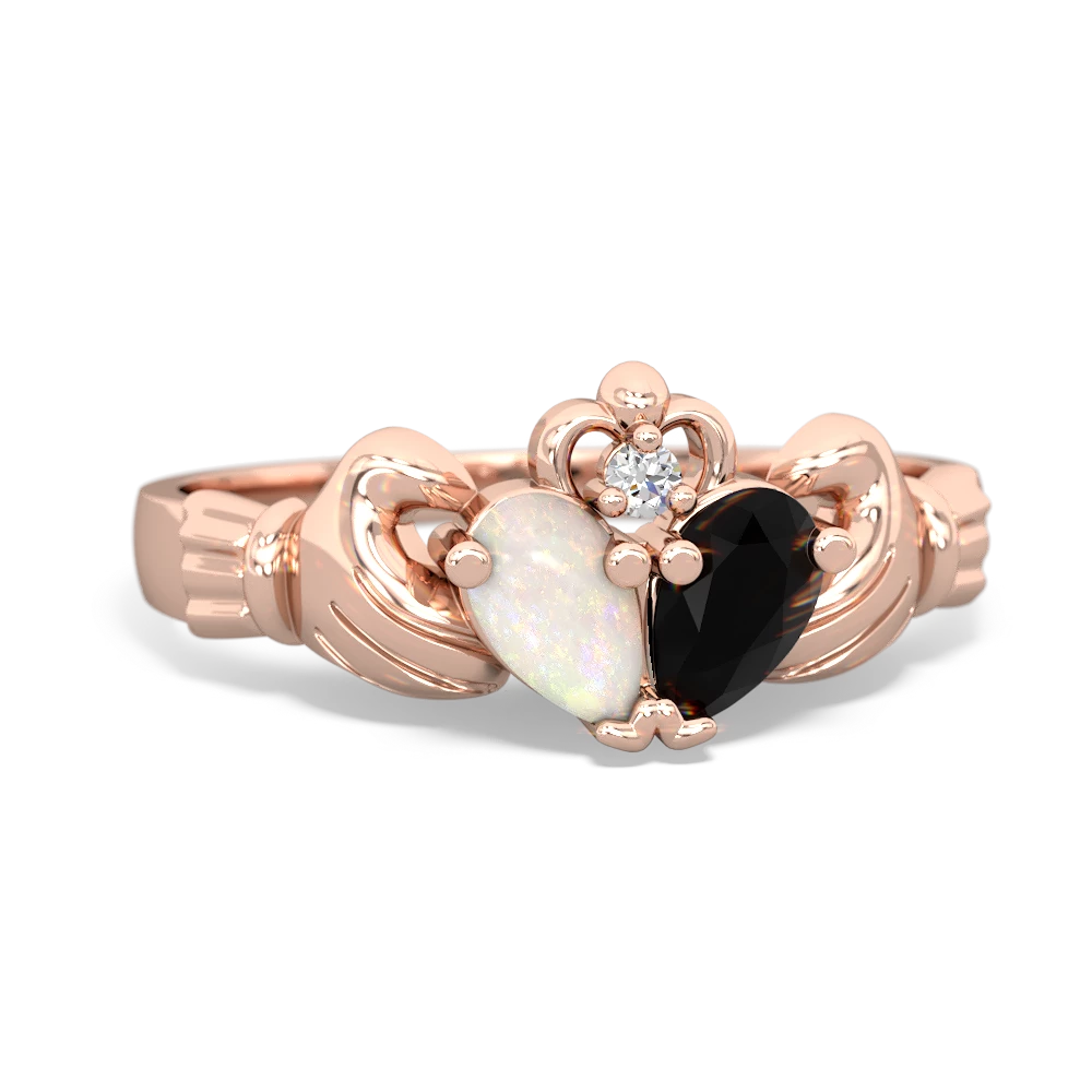 Opal 'Our Heart' Claddagh 14K Rose Gold ring R2388