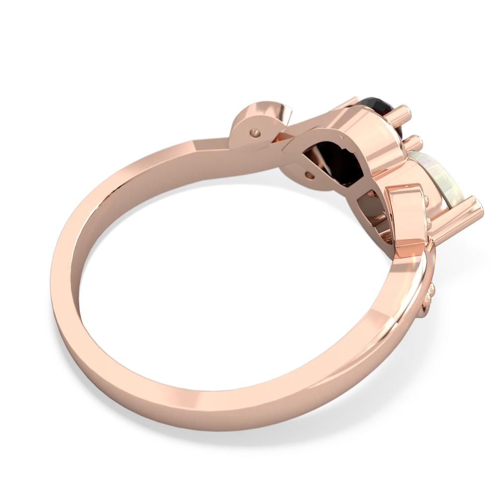 Opal Floral Elegance 14K Rose Gold ring R5790