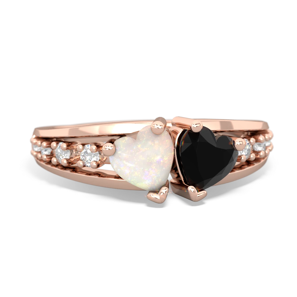 Opal Heart To Heart 14K Rose Gold ring R3342